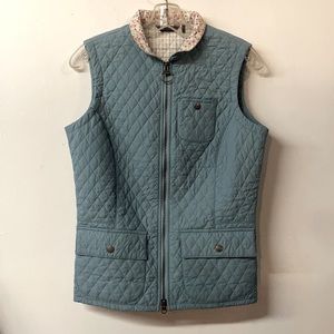 Barbour women’s teal quilted vest, USA size 8